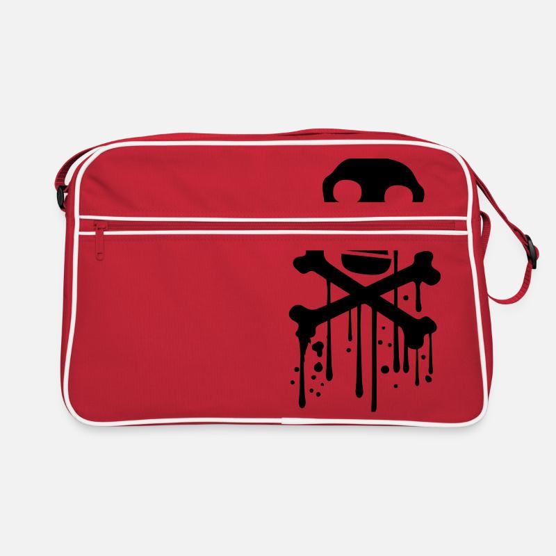 drop graffiti pirate logo rudder steering wheel anchor bo Retro Bag