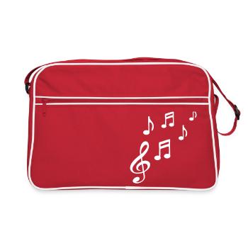 music - Retro Tasche - Rot/Weiß - Vorne