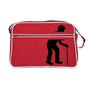 drinking alcohol beer drinking thirst bottle octo - Retro Bag - red/white - Front