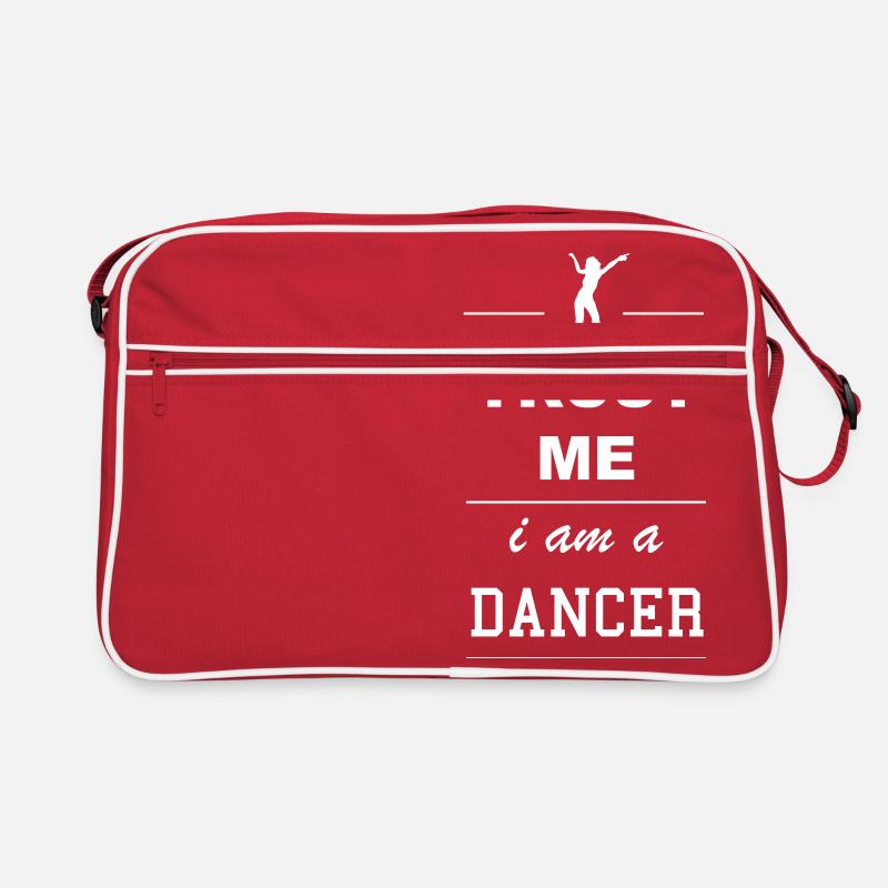 Trust me I´m a Dancer 1c - Retro Tasche - Rot/Weiß