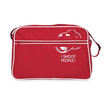 i shoot people - Sac Retro - rouge/blanc - Devant
