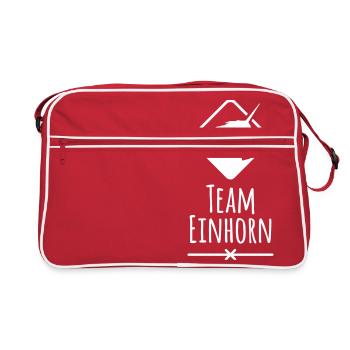 L’équipe Licorne fantastique créatures licornes - Sac Retro - rouge/blanc - Devant