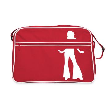 Vintage flared pants - Retro Bag - red/white - Front