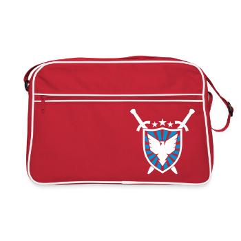 Wappen-Schild (Adler) - Retro Tasche - Rot/Weiß - Vorne
