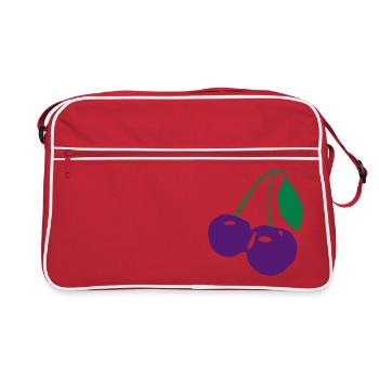 Kirschen Cherry - Retro Tasche - Rot/Weiß - Vorne