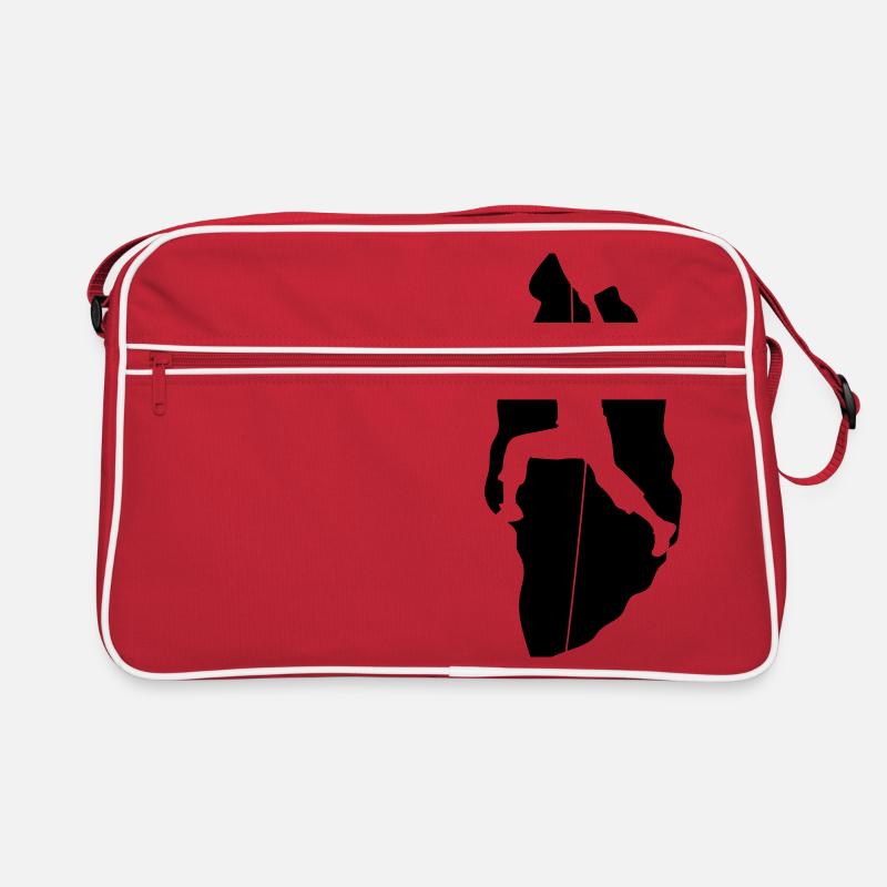 column wall climber climbing mountains high sport Retro Bag