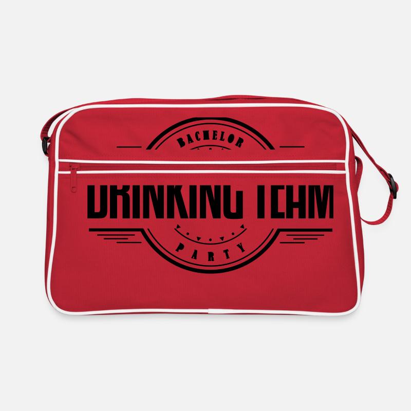 bachelor party drinking team2 - Sac Retro - rouge/blanc