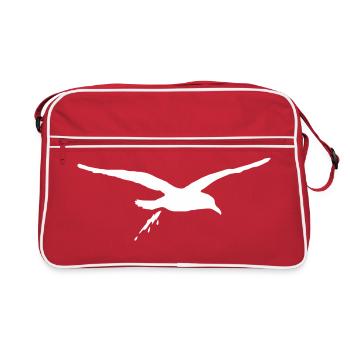 moewenschiss - Retro Tasche - Rot/Weiß - Vorne