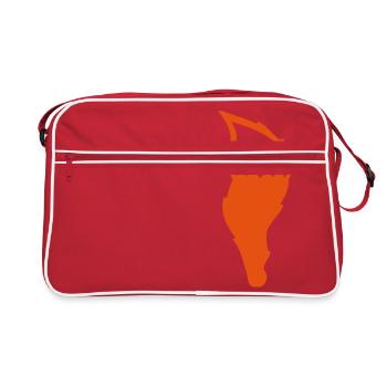 Fuchs Schwanz Geschenk Waldtier Geschenkidee - Retro Tasche - Rot/Weiß - Vorne