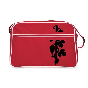 Silhouette Baies Reebe Raisin Idée de cadeau - Sac Retro - rouge/blanc - Devant