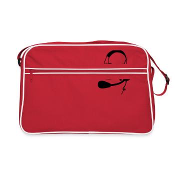 casque avion pilote aviateur avion ultra léger - Sac Retro - rouge/blanc - Devant