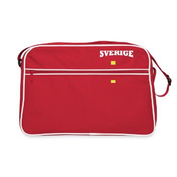 Sverige - Retro Tasche - Rot/Weiß - Vorne