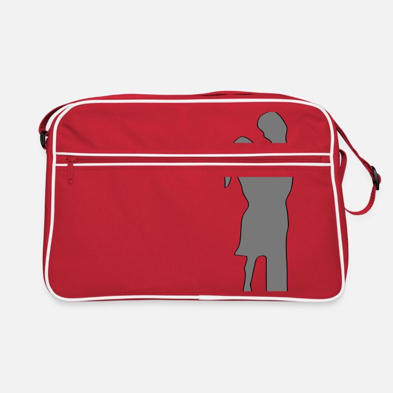 Dear Couple Silhouette Valentine's Day Gift Idea Retro Bag