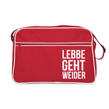 Lebbe geht weider - Frankfurt am Main - FFM - Retro Tasche - Rot/Weiß - Vorne