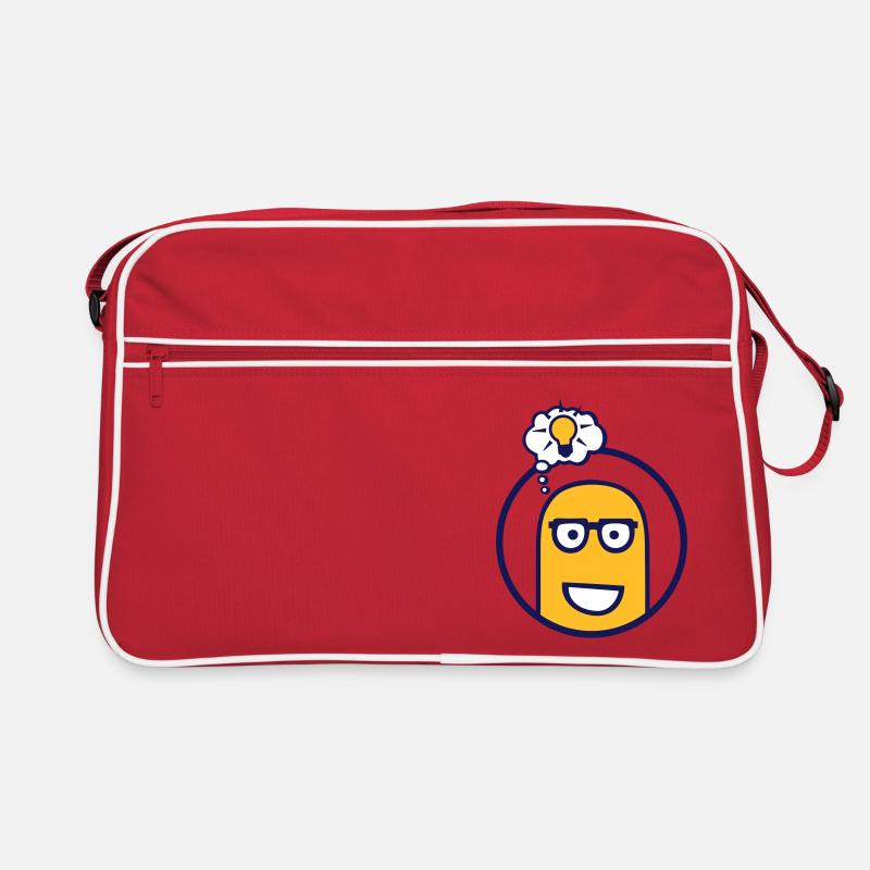 Cute Comic Character (Glasses, Circle) Retro Bag