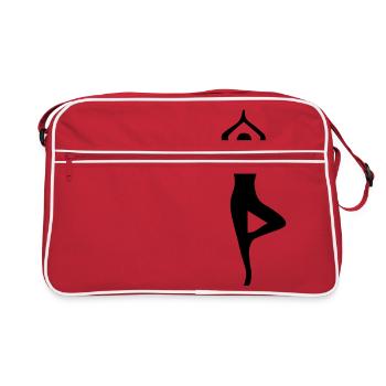 Yoga Silhouette Pose - Sac Retro - rouge/blanc - Devant