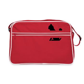 silhouette de chat - Sac Retro - rouge/blanc - Devant