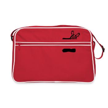 zebre lettre z animaux - Sac Retro - rouge/blanc - Devant