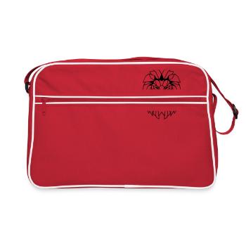 Dessin de polygone de lion - Sac Retro - rouge/blanc - Devant