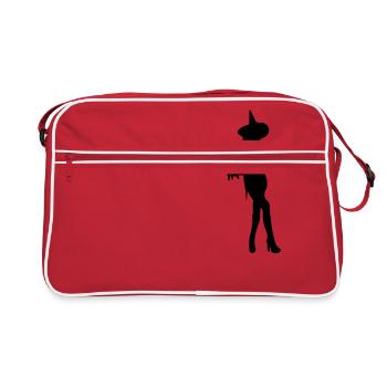 Sorcière Sexy Sorcière / Sorcière / Halloween - Sac Retro - rouge/blanc - Devant