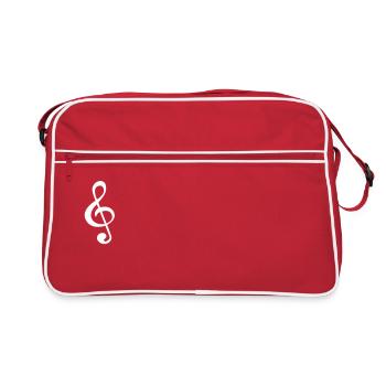 Notenschlüssel Clef - Retro Bag - red/white - Front