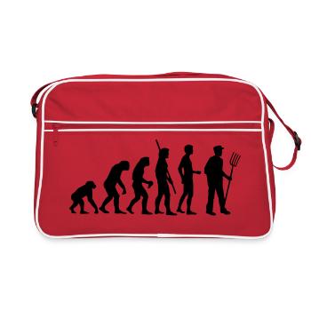 evolution_bauer_b - Retro Tasche - Rot/Weiß - Vorne