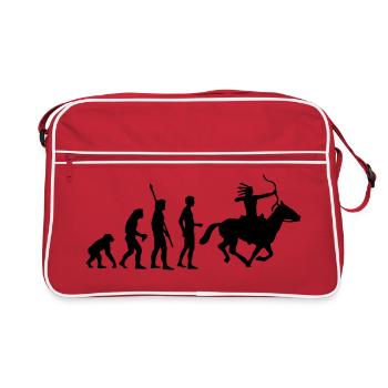 evolution_indianer - Retro Tasche - Rot/Weiß - Vorne