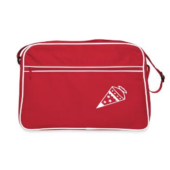 Sugar cone - school cone - Retro Bag - red/white - Front