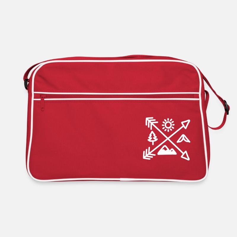 CAMPING CAMPING FORÊT FLÈCHES CAMP MONTAGNES MOTIF Sac Retro