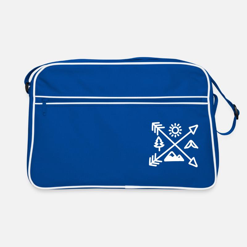 CAMPING CAMPING FORÊT FLÈCHES CAMP MONTAGNES MOTIF Sac Retro