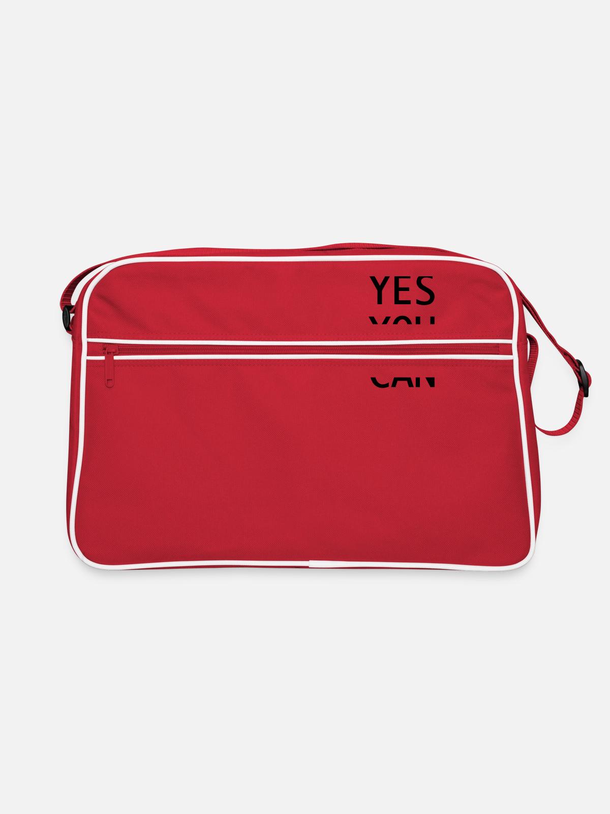 Yes you can - Retro Bag - red/white - Front