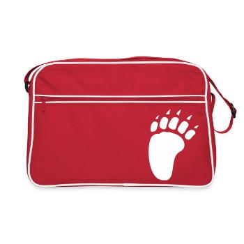 BEAR FOOT - Sac Retro - rouge/blanc - Devant