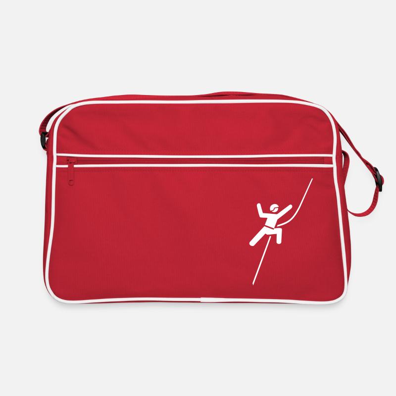 kletterer bergsteiger climbing Retro Tasche
