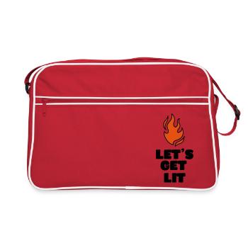 FEU DE FEU PLUS LÉGER FEU DE CAMP TERRAIN DE CAMPING MOTIFS DE CAMP - Sac Retro - rouge/blanc - Devant