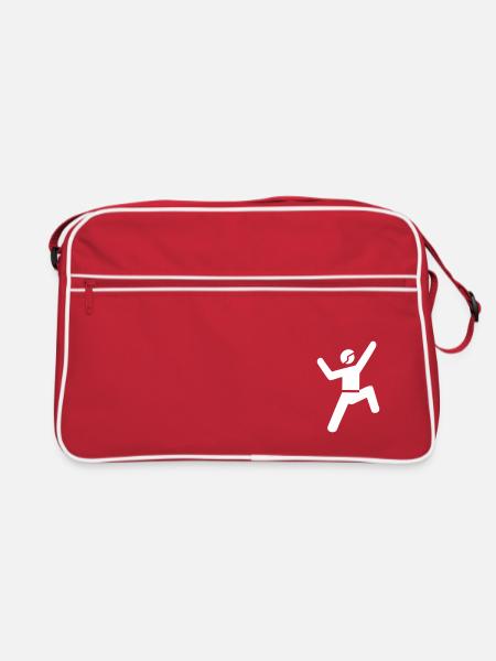 escalade de rocher - Sac Retro - rouge/blanc - Devant