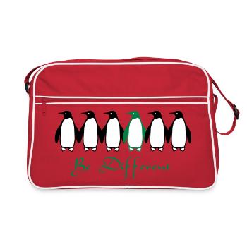 Be Different - Sac Retro - rouge/blanc - Devant