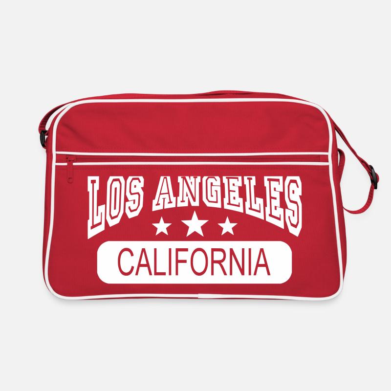 los angeles california - Retro Tasche - Rot/Weiß