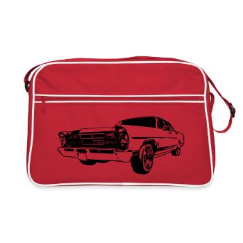 1967 Muscle Car - Retro Tasche - Rot/Weiß - Vorne