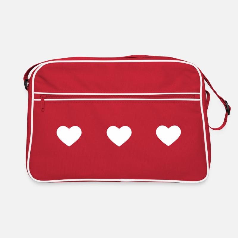 cœurs, trois Sac Retro