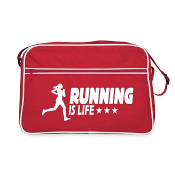 running is life female ii 1c - Sac Retro - rouge/blanc - Devant