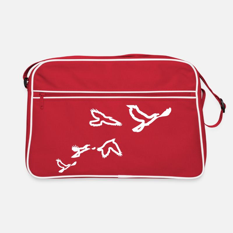 5 Voegel (1 color) Retro Tasche