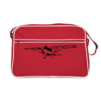 c42 Pilote pilote Avion ultraléger UL - Sac Retro - rouge/blanc - Devant
