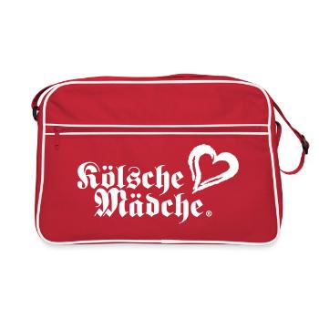 Kölsche Mädche heart - Retro Bag - red/white - Front