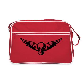 flying_skull - Retro Bag - red/white - Front