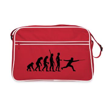 evolution_fechter_b - Retro Bag - red/white - Front