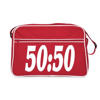 50:50 - Retro Tasche - Rot/Weiß - Vorne