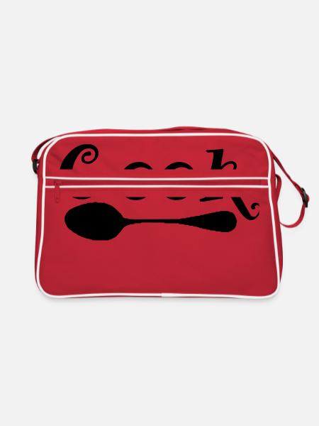 cook - Retro Tasche - Rot/Weiß - Vorne