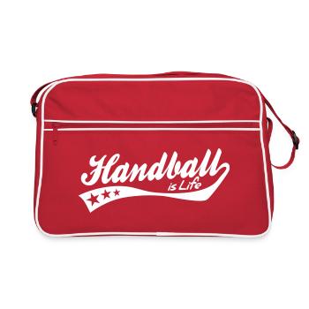 handball is life - retro - Sac Retro - rouge/blanc - Devant