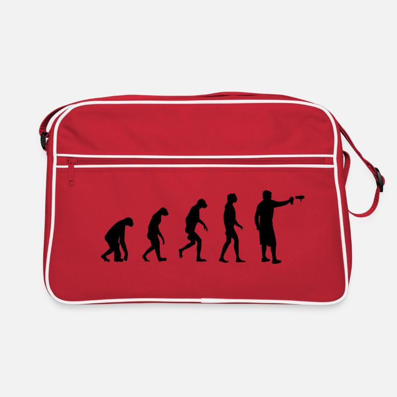 Evolution of Graffiti/ Streetart / Bombing - Retro Tasche - Rot/Weiß