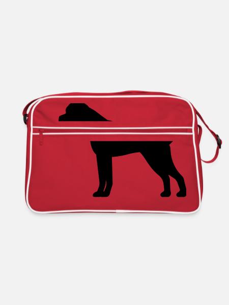 Boxer - Retro Tasche - Rot/Weiß - Vorne